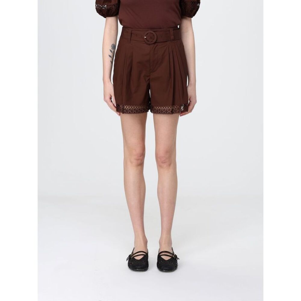 Twinset Women Cotton Shorts With Belt Twinset
